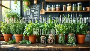 herb safety and storage for grilling