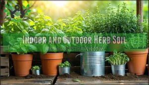 indoor and outdoor herb soil