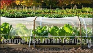insulating fabric and hoop installation