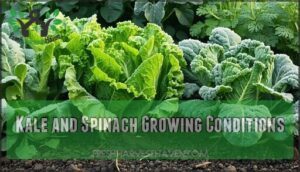 kale and spinach growing conditions