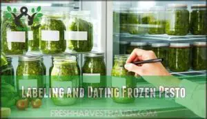 labeling and dating frozen pesto