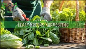 leafy greens harvesting