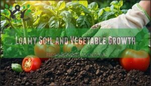 loamy soil and vegetable growth