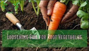 loosening soil for root vegetables