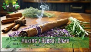 making a herbal cigar