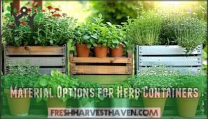 material options for herb containers