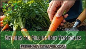 methods for pulling root vegetables