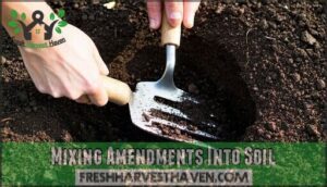 mixing amendments into soil