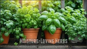 moisture-loving herbs