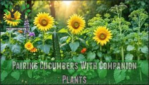 pairing cucumbers with companion plants
