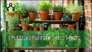 planting herbs in small spaces