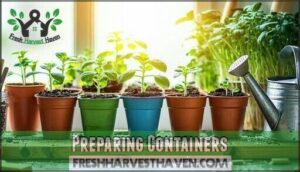 preparing containers