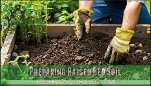 preparing raised bed soil
