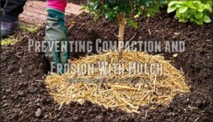 preventing compaction and erosion with mulch