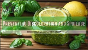 preventing discoloration and spoilage