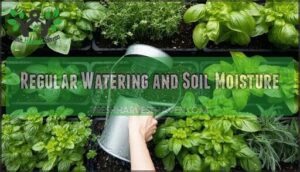 regular watering and soil moisture