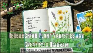 researching plant varieties and creating a diagram