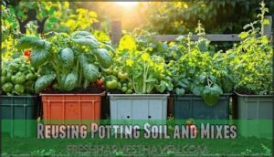 reusing potting soil and mixes