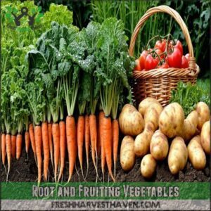 root and fruiting vegetables