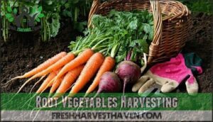 root vegetables harvesting