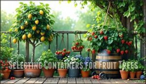 selecting containers for fruit trees
