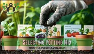 selecting potting mix