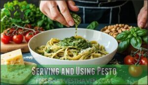 serving and using pesto