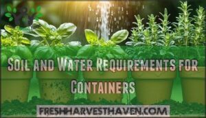 soil and water requirements for containers