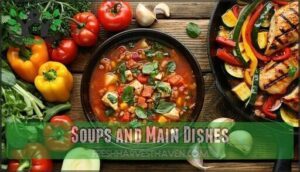 soups and main dishes