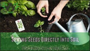 sowing seeds directly into soil
