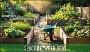 space between beds