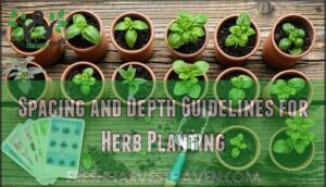 spacing and depth guidelines for herb planting