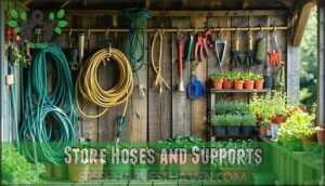 store hoses and supports