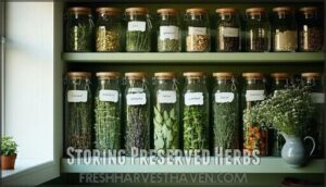 storing preserved herbs