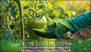 sulfur dust application
