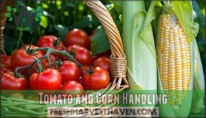 tomato and corn handling