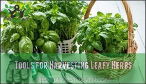 tools for harvesting leafy herbs