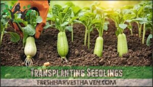 transplanting seedlings