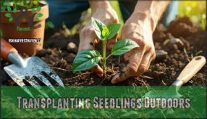 transplanting seedlings outdoors