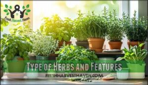 type of herbs and features