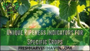 unique ripeness indicators for specific crops
