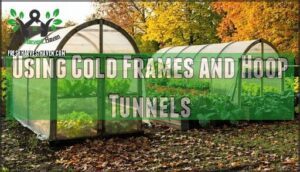 using cold frames and hoop tunnels