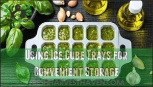 using ice cube trays for convenient storage