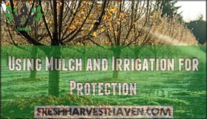 using mulch and irrigation for protection