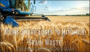 using sharp edges to minimize grain waste