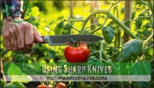 using sharp knives