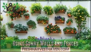 using sunny walls and fences