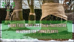 using tree wrap and other protective measures for young plants