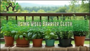 using weed barrier cloth