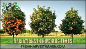 variations in ripening times